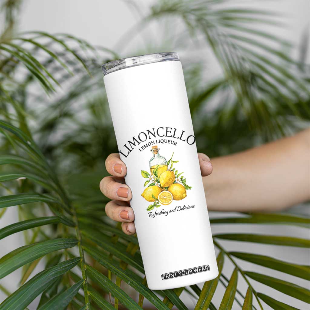 Vintage Limoncello Lemon Liqueur Skinny Tumbler Italian Summer Letter Fruit Printed Graphic TS10 Print Your Wear