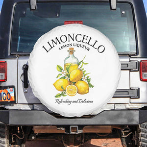 Vintage Limoncello Lemon Liqueur Spare Tire Cover Italian Summer Letter Fruit Printed Graphic TS10 No hole White Print Your Wear