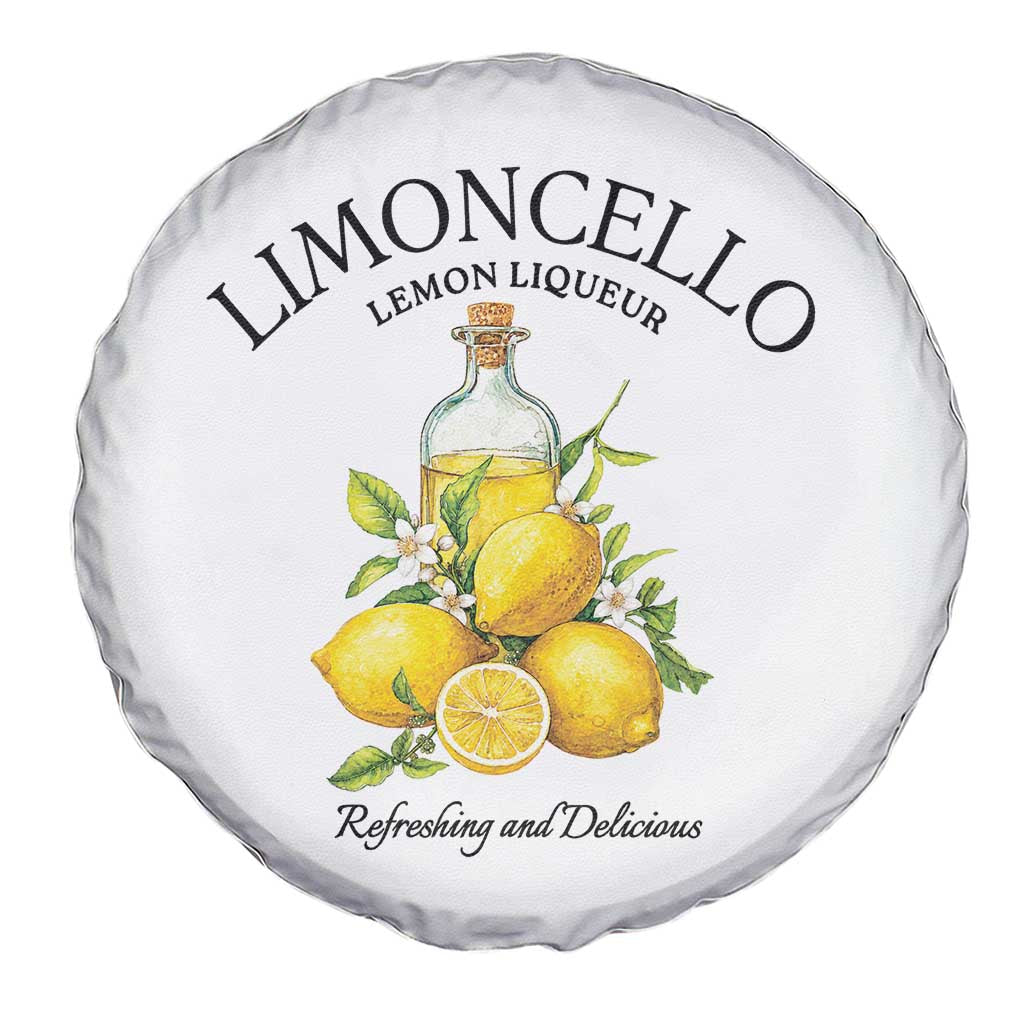 Vintage Limoncello Lemon Liqueur Spare Tire Cover Italian Summer Letter Fruit Printed Graphic TS10 Print Your Wear