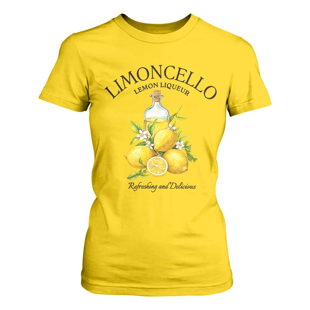 Vintage Limoncello Lemon Liqueur T Shirt For Women Italian Summer Letter Fruit Printed Graphic TS10 Daisy Print Your Wear