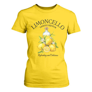 Vintage Limoncello Lemon Liqueur T Shirt For Women Italian Summer Letter Fruit Printed Graphic TS10 Daisy Print Your Wear
