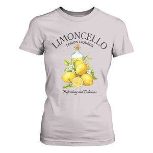 Vintage Limoncello Lemon Liqueur T Shirt For Women Italian Summer Letter Fruit Printed Graphic TS10 Ice Gray Print Your Wear