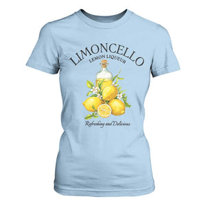 Vintage Limoncello Lemon Liqueur T Shirt For Women Italian Summer Letter Fruit Printed Graphic TS10 Light Blue Print Your Wear
