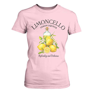 Vintage Limoncello Lemon Liqueur T Shirt For Women Italian Summer Letter Fruit Printed Graphic TS10 Light Pink Print Your Wear