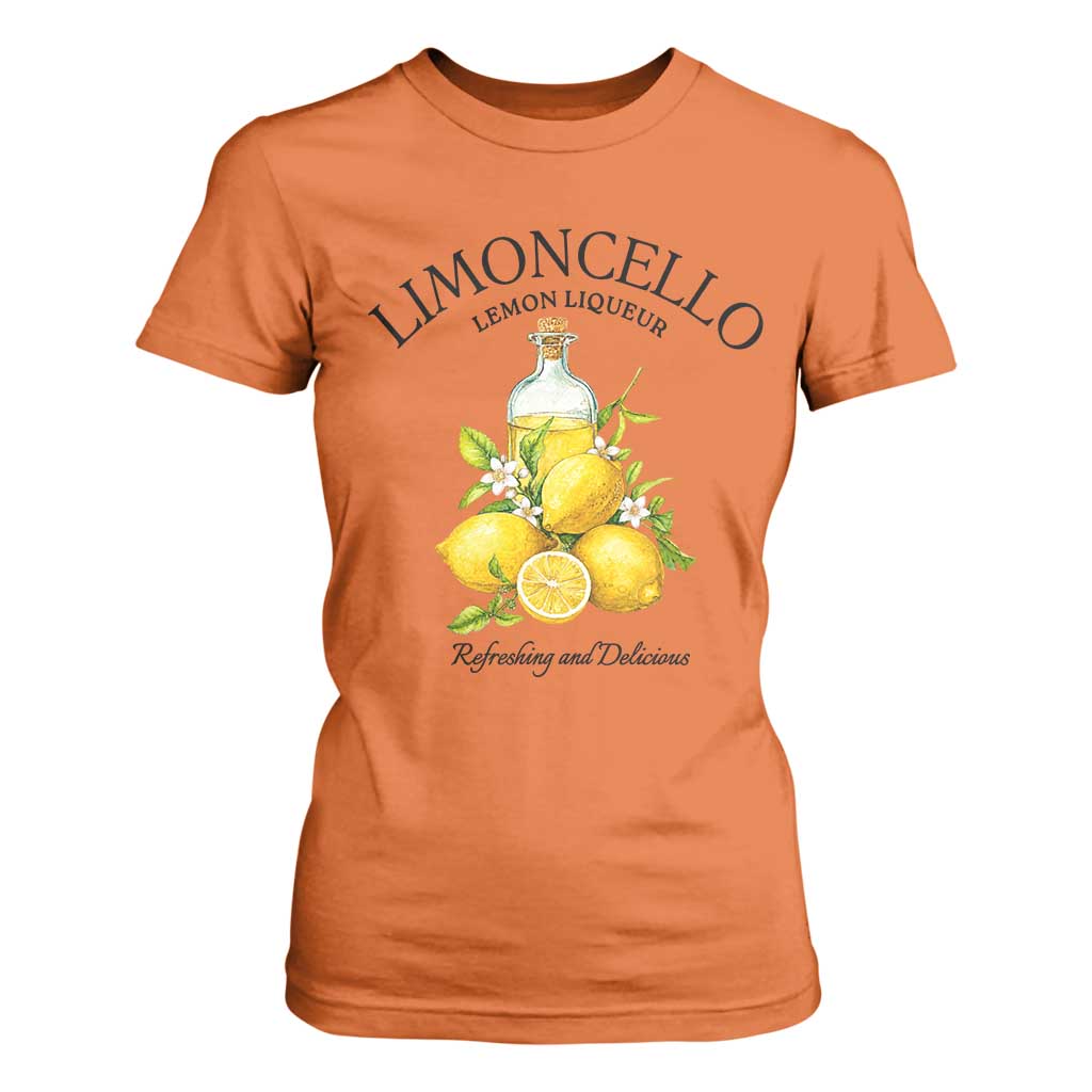 Vintage Limoncello Lemon Liqueur T Shirt For Women Italian Summer Letter Fruit Printed Graphic TS10 Orange Print Your Wear