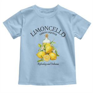 Vintage Limoncello Lemon Liqueur Toddler T Shirt Italian Summer Letter Fruit Printed Graphic TS10 Light Blue Print Your Wear