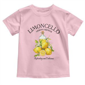 Vintage Limoncello Lemon Liqueur Toddler T Shirt Italian Summer Letter Fruit Printed Graphic TS10 Light Pink Print Your Wear