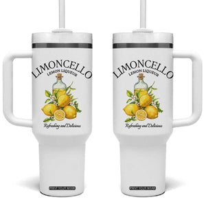 Vintage Limoncello Lemon Liqueur Tumbler With Handle Italian Summer Letter Fruit Printed Graphic TS10 One Size: 40 oz White Print Your Wear
