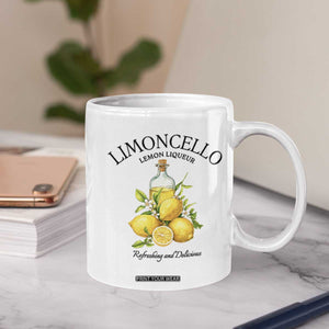 Vintage Limoncello Lemon Liqueur Coffee Mug Italian Summer Letter Fruit Printed Graphic TS10 Print Your Wear