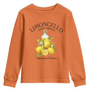Vintage Limoncello Lemon Liqueur Youth Sweatshirt Italian Summer Letter Fruit Printed Graphic TS10 Orange Print Your Wear
