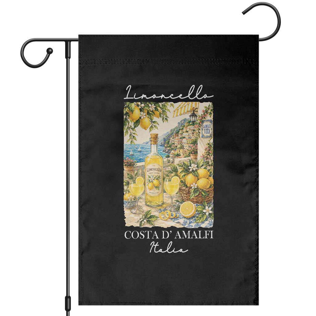 Limoncello Amalfi Coast Garden Flag Lemon Lover Italian Summer Fruit TS10 Black Print Your Wear