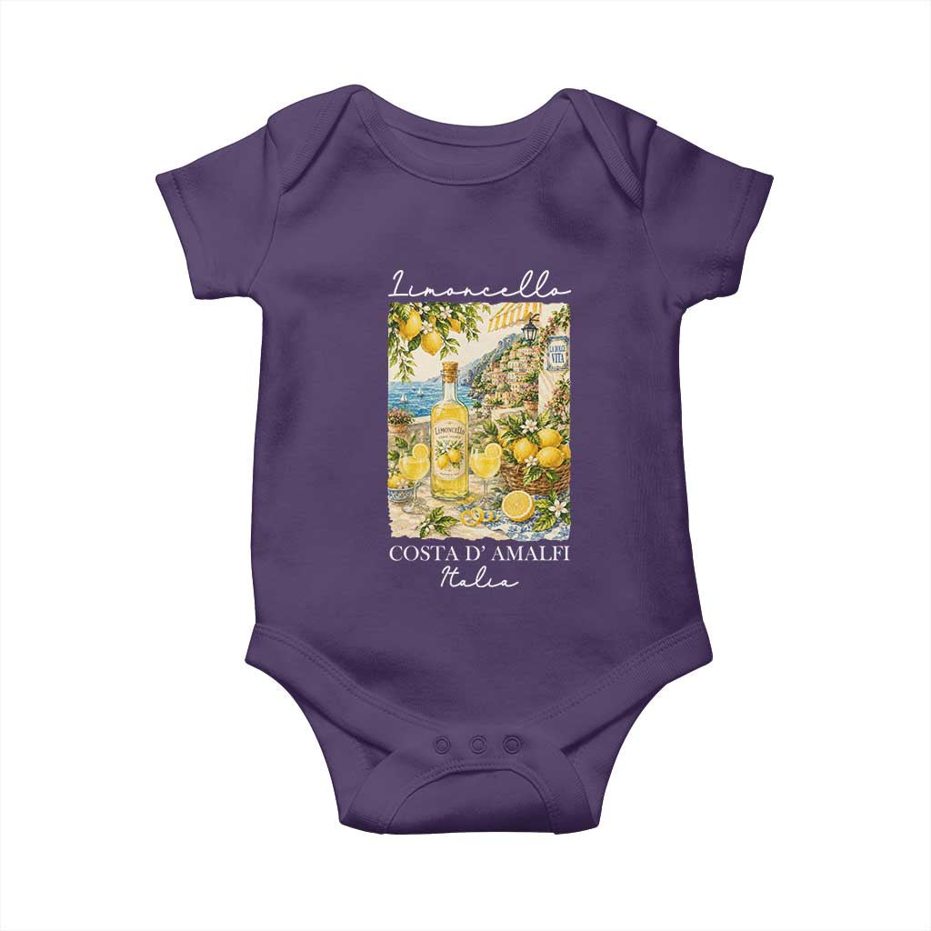 Limoncello Amalfi Coast Baby Onesie Lemon Lover Italian Summer Fruit TS10 Purple Print Your Wear