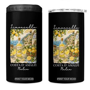 Limoncello Amalfi Coast 4 in 1 Can Cooler Tumbler Lemon Lover Italian Summer Fruit TS10 One Size: 16 oz Black Print Your Wear