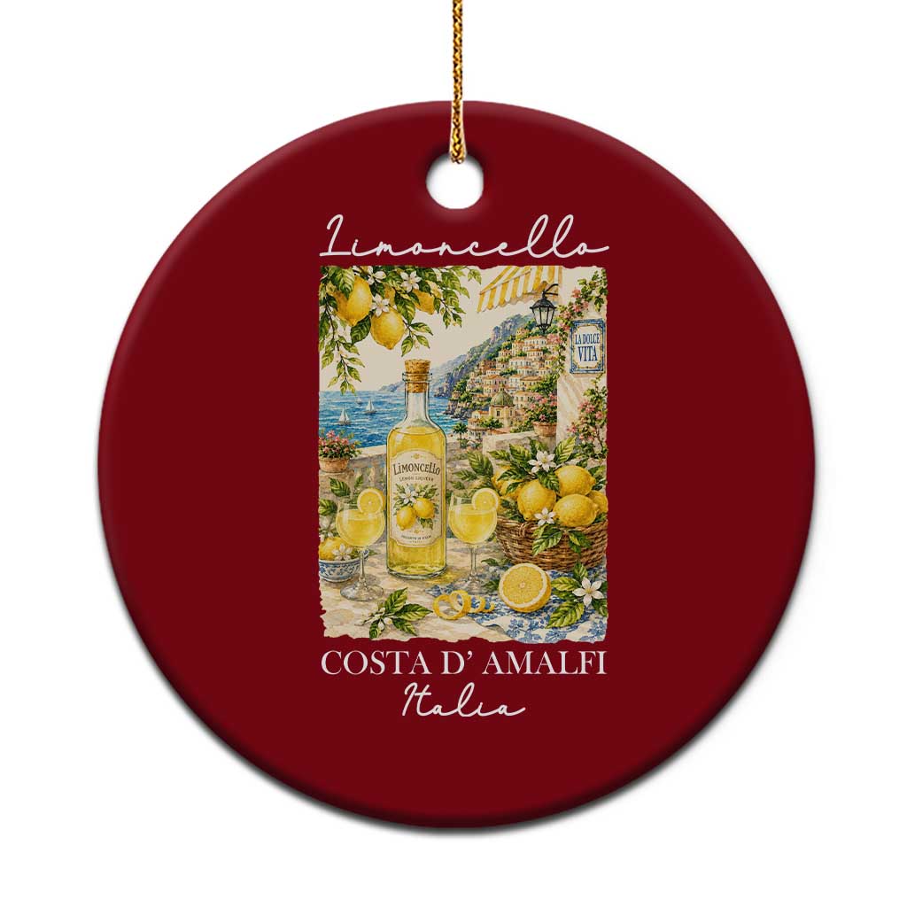 Limoncello Amalfi Coast Ceramic Ornament Lemon Lover Italian Summer Fruit TS10 1pc Red Print Your Wear