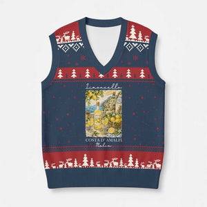 Limoncello Amalfi Coast V-Neck Knit Sweater Vest Lemon Lover Italian Summer Fruit TS10 Navy Red Print Your Wear