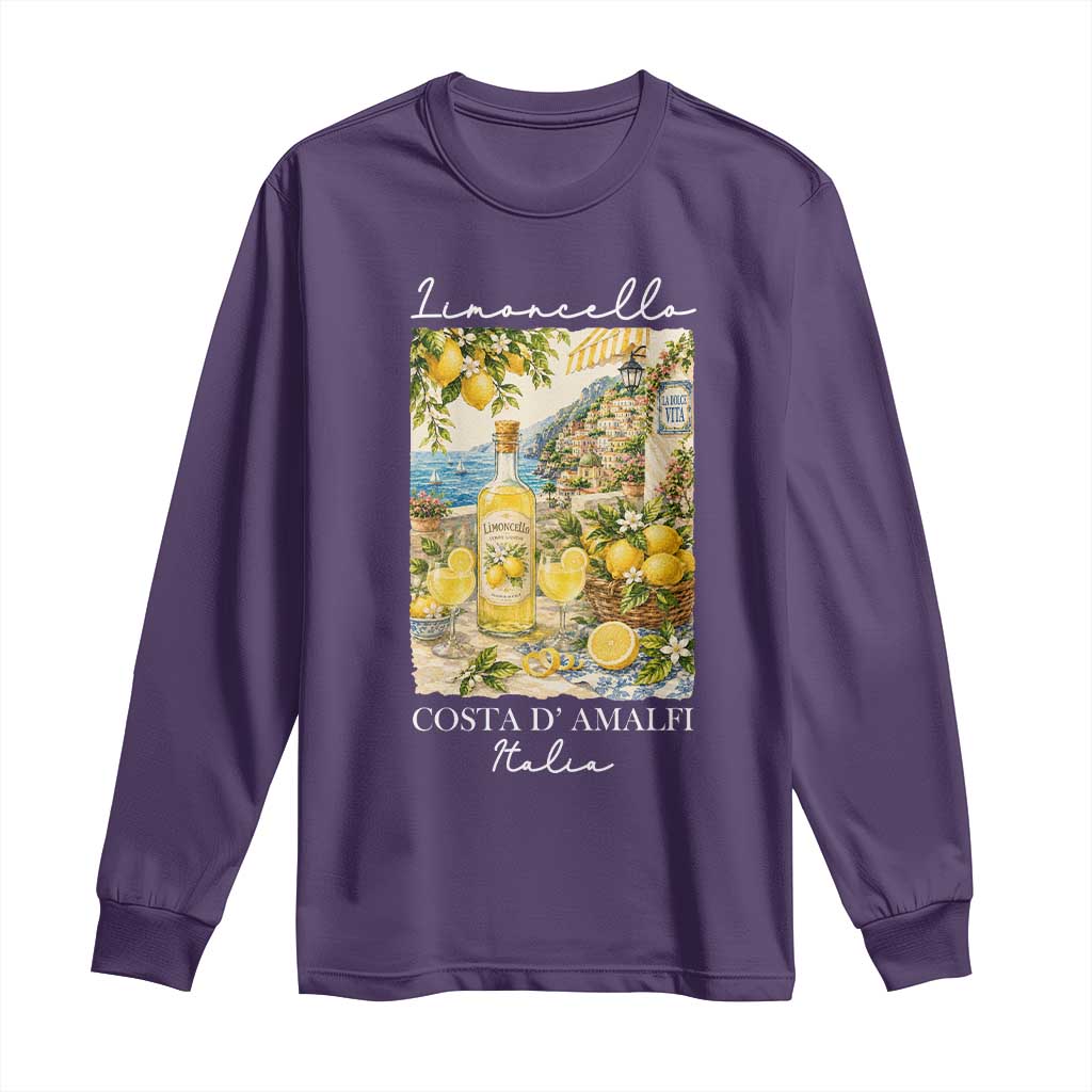 Limoncello Amalfi Coast Long Sleeve Shirt Lemon Lover Italian Summer Fruit TS10 Purple Print Your Wear