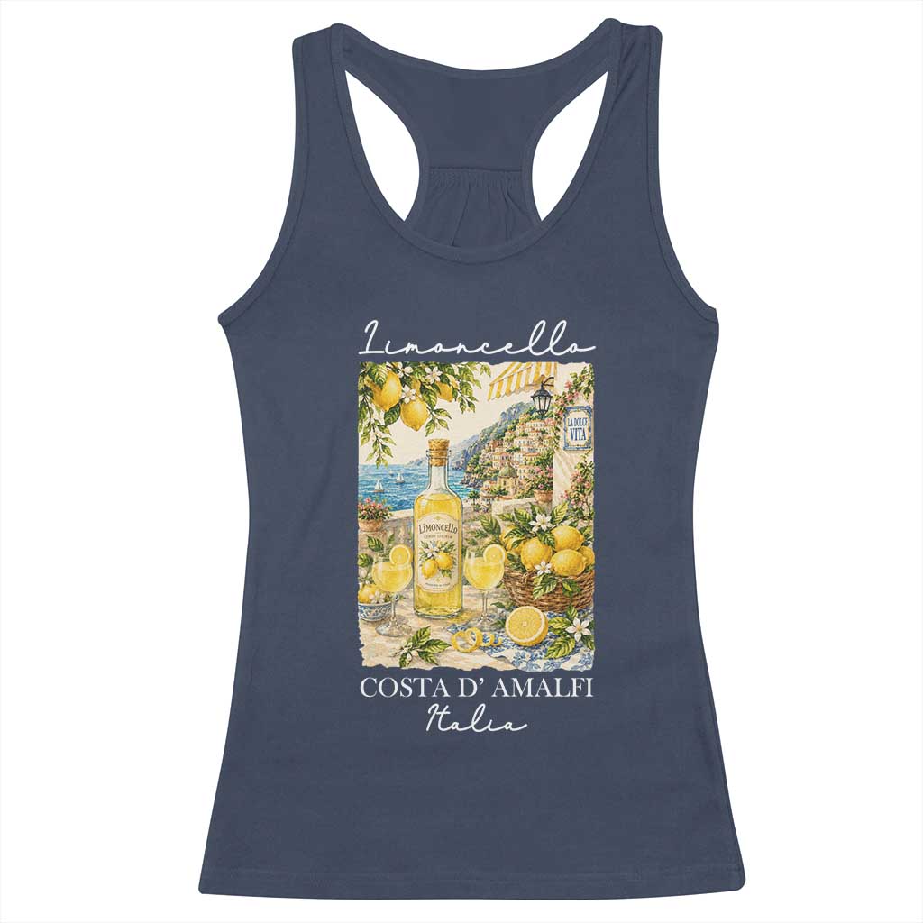 Limoncello Amalfi Coast Racerback Tank Top Lemon Lover Italian Summer Fruit TS10 Navy Print Your Wear