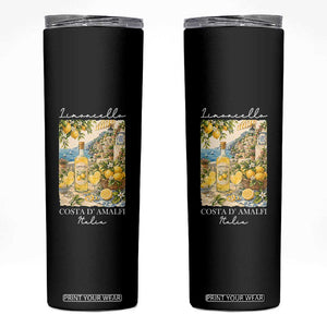 Limoncello Amalfi Coast Skinny Tumbler Lemon Lover Italian Summer Fruit TS10 Black Print Your Wear
