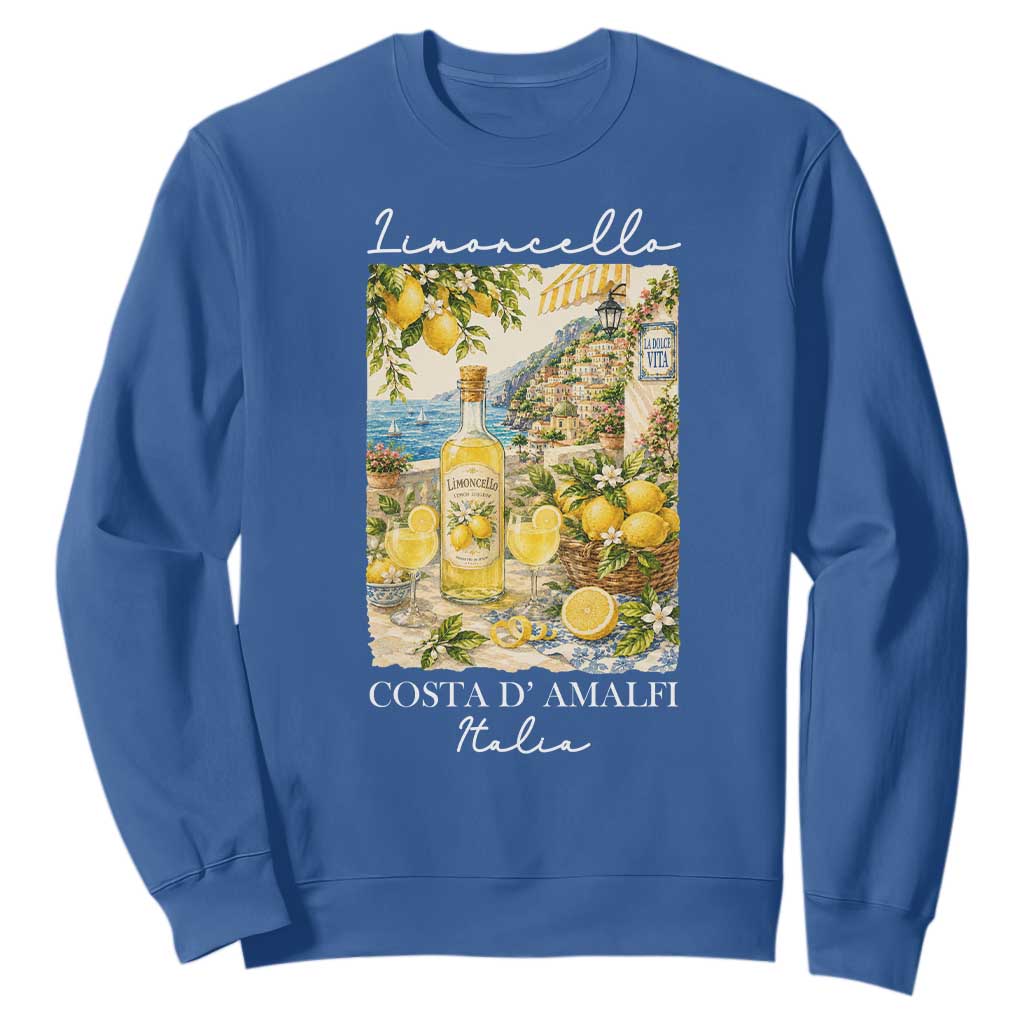 Limoncello Amalfi Coast Sweatshirt Lemon Lover Italian Summer Fruit TS10 Royal Blue Print Your Wear