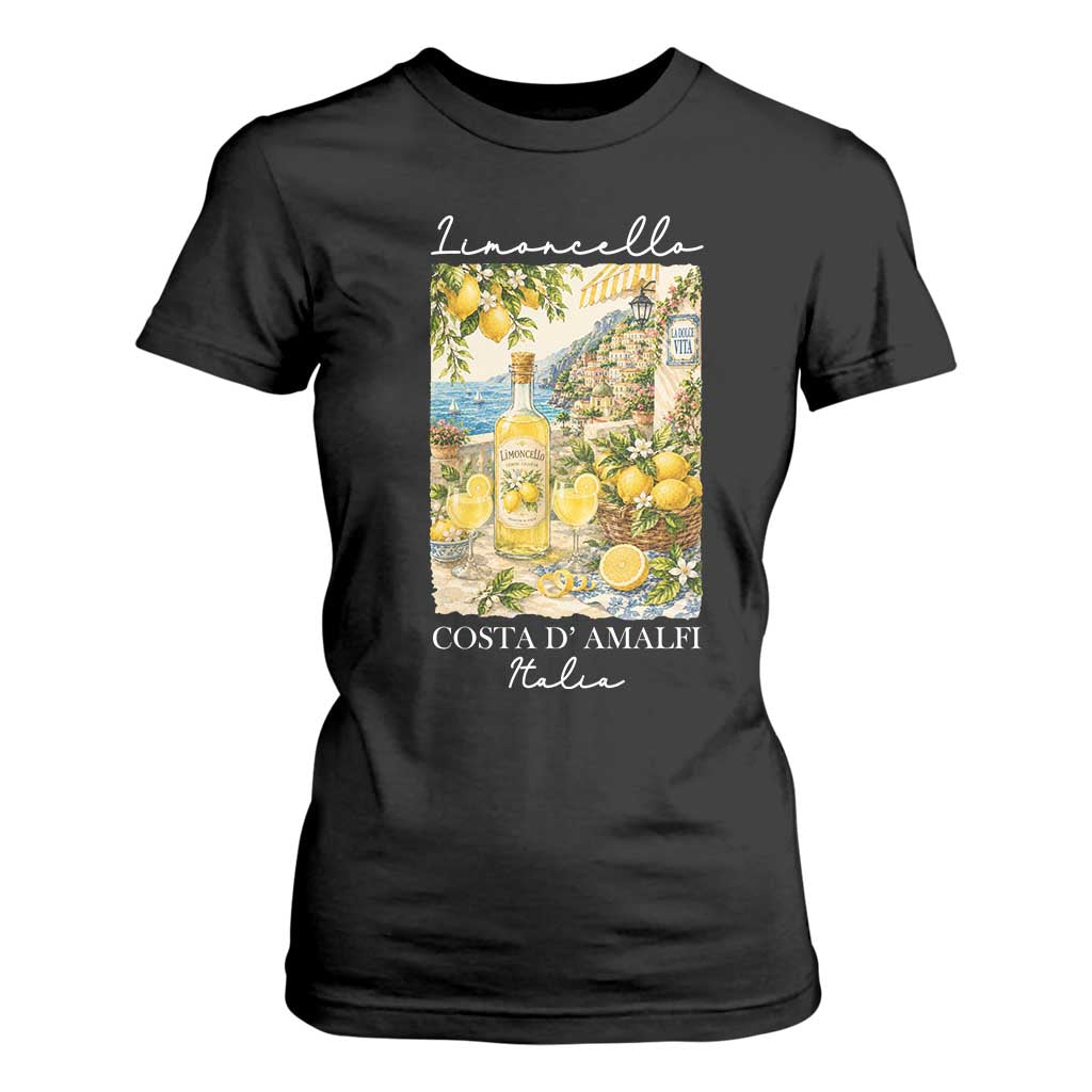 Limoncello Amalfi Coast T Shirt For Women Lemon Lover Italian Summer Fruit TS10 Black Print Your Wear