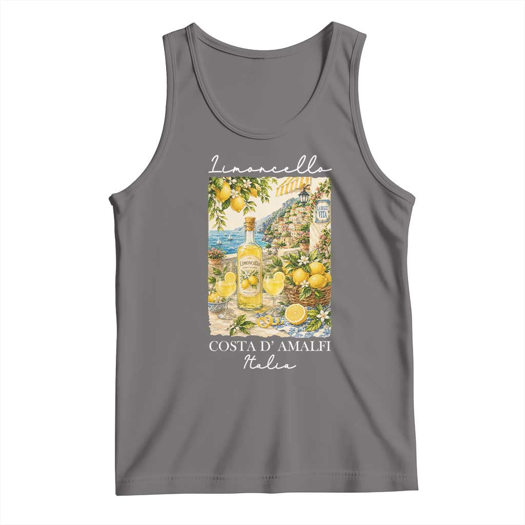 Limoncello Amalfi Coast Tank Top Lemon Lover Italian Summer Fruit TS10 Deep Heather Print Your Wear