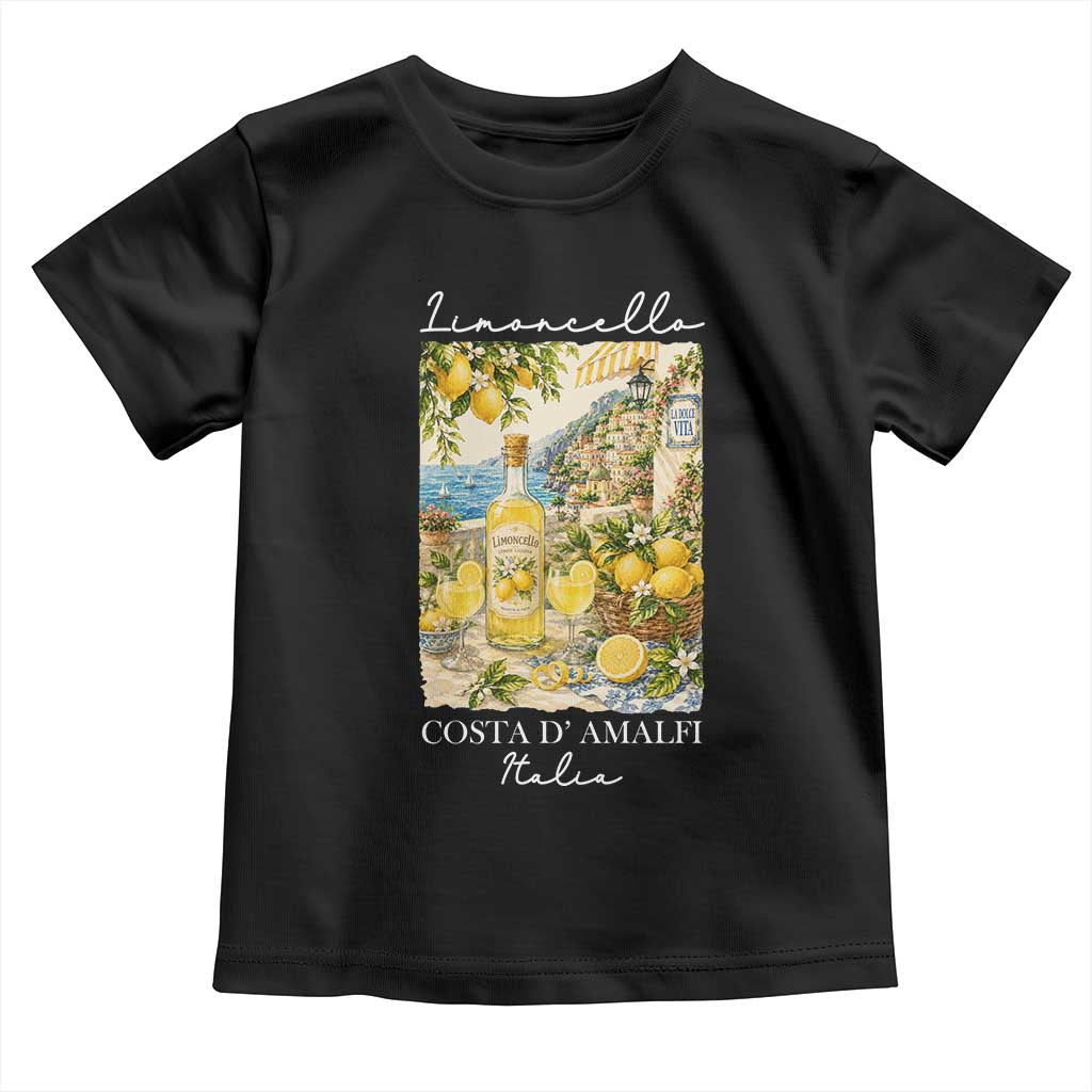 Limoncello Amalfi Coast Toddler T Shirt Lemon Lover Italian Summer Fruit TS10 Black Print Your Wear