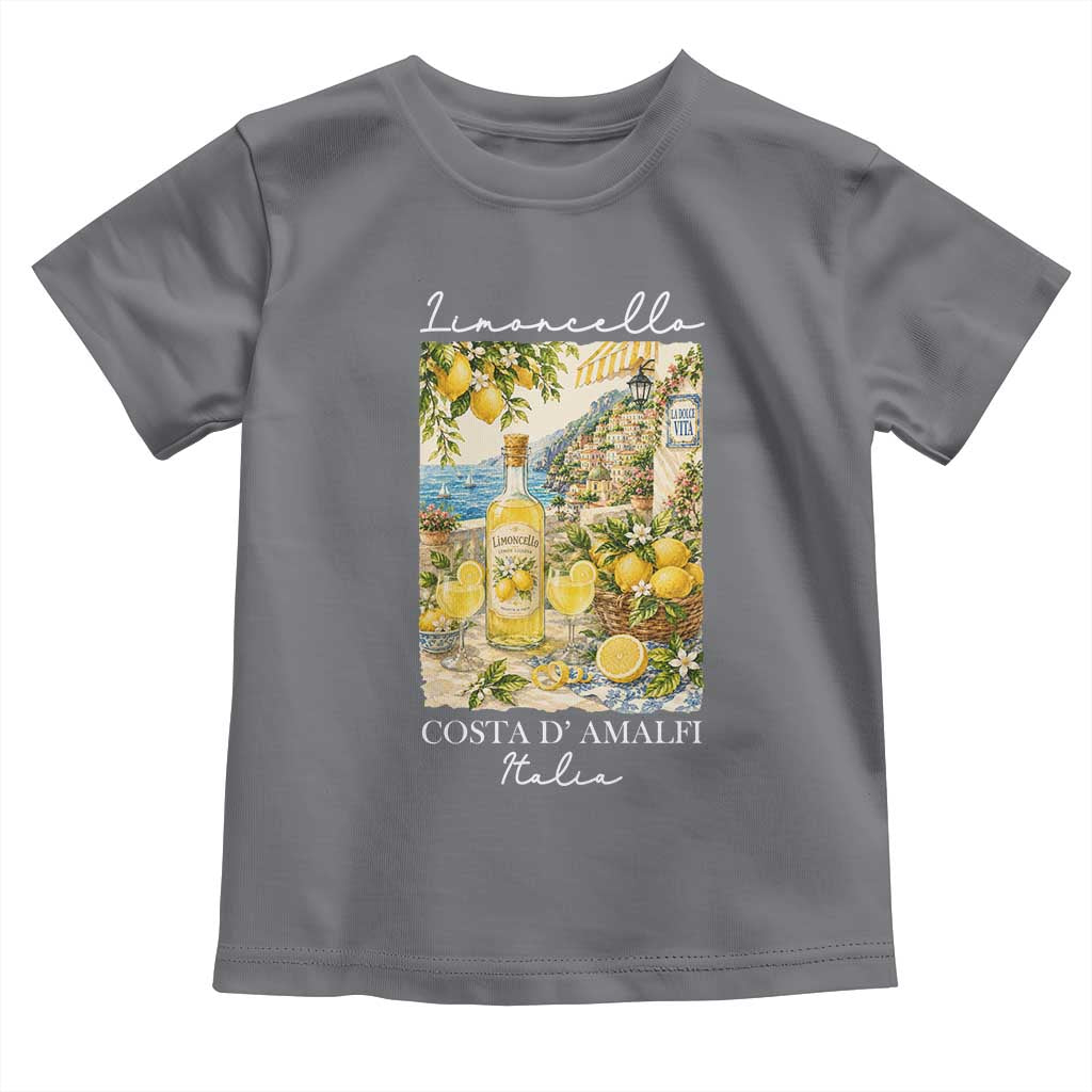 Limoncello Amalfi Coast Toddler T Shirt Lemon Lover Italian Summer Fruit TS10 Charcoal Print Your Wear