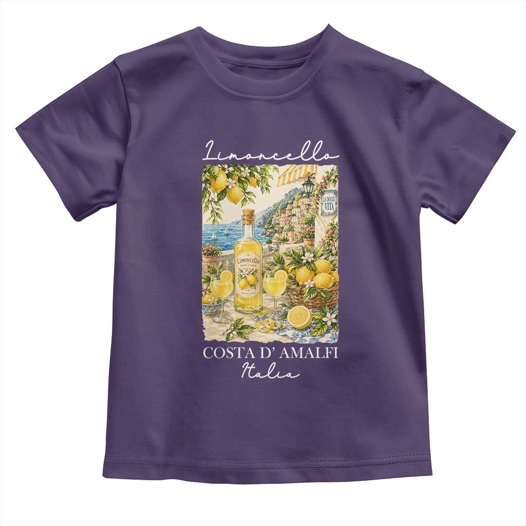 Limoncello Amalfi Coast Toddler T Shirt Lemon Lover Italian Summer Fruit TS10 Purple Print Your Wear