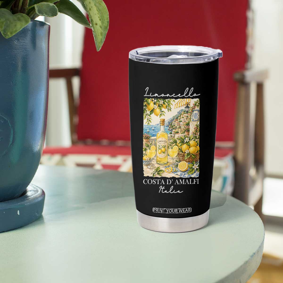 Limoncello Amalfi Coast Tumbler Cup Lemon Lover Italian Summer Fruit TS10 Print Your Wear