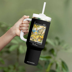 Limoncello Amalfi Coast Tumbler With Handle Lemon Lover Italian Summer Fruit TS10 Print Your Wear