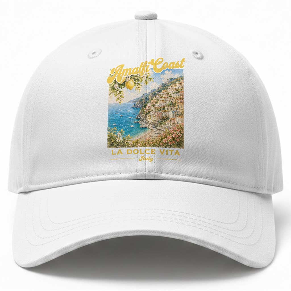 Amalfi Coast La Dolce Vita Italy Baseball Cap Vintage Summer Amalfi Coast TS10 Print Your Wear