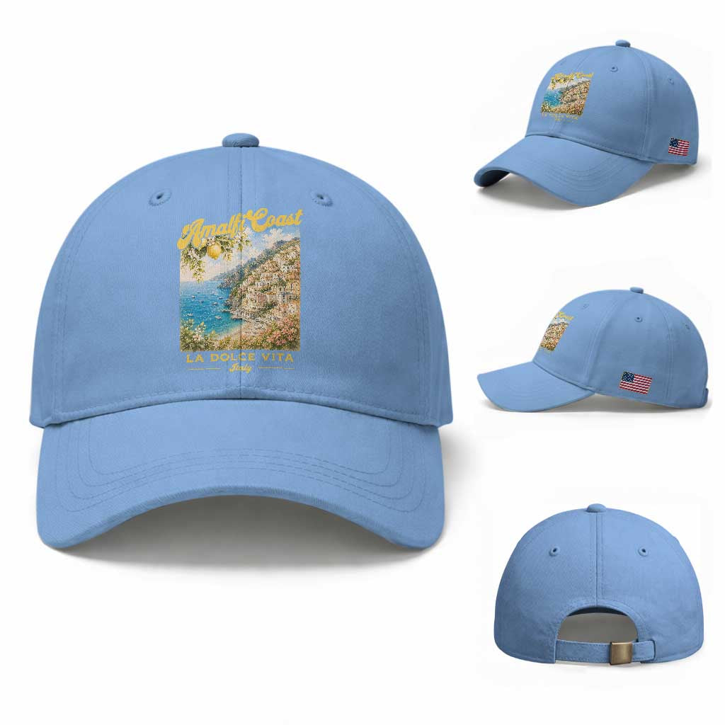 Amalfi Coast La Dolce Vita Italy Baseball Cap Vintage Summer Amalfi Coast