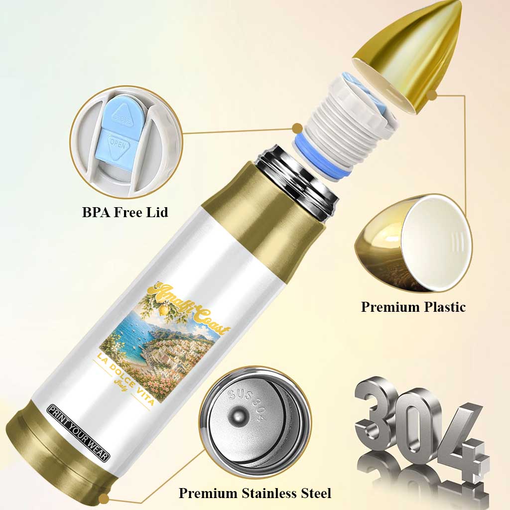 Amalfi Coast La Dolce Vita Italy Bullet Tumbler Vintage Summer Amalfi Coast TS10 Print Your Wear