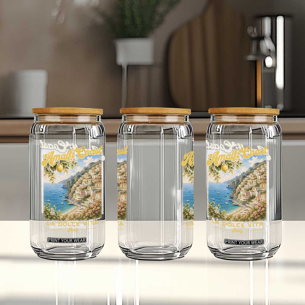 Amalfi Coast La Dolce Vita Italy Glass Can Vintage Summer Amalfi Coast TS10 Print Your Wear