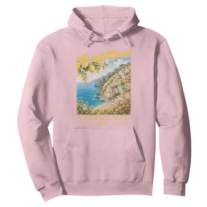 Amalfi Coast La Dolce Vita Italy Hoodie Vintage Summer Amalfi Coast TS10 Light Pink Print Your Wear