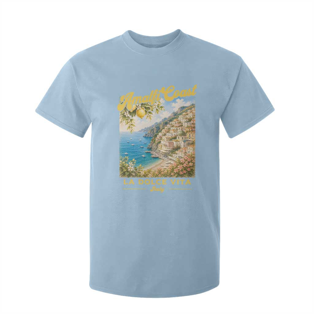 Amalfi Coast La Dolce Vita Italy T Shirt For Kid Vintage Summer Amalfi Coast TS10 Light Blue Print Your Wear