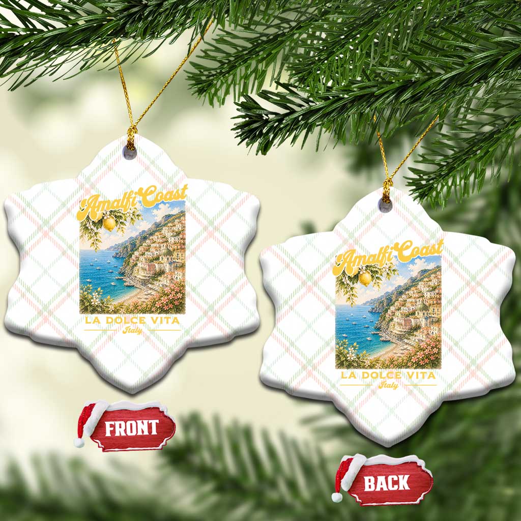 Amalfi Coast La Dolce Vita Italy Ceramic Ornament Vintage Summer Amalfi Coast TS10 Print Your Wear