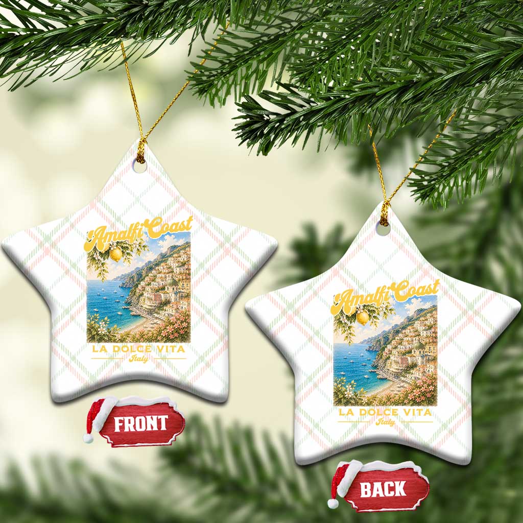 Amalfi Coast La Dolce Vita Italy Ceramic Ornament Vintage Summer Amalfi Coast TS10 Print Your Wear