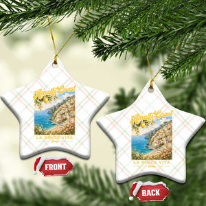 Amalfi Coast La Dolce Vita Italy Ceramic Ornament Vintage Summer Amalfi Coast TS10 Print Your Wear