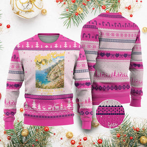 Amalfi Coast La Dolce Vita Italy Ugly Christmas Sweater Vintage Summer Amalfi Coast TS10 Hot Pink Print Your Wear