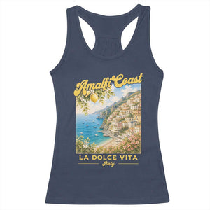 Amalfi Coast La Dolce Vita Italy Racerback Tank Top Vintage Summer Amalfi Coast TS10 Navy Print Your Wear