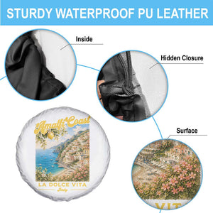 Amalfi Coast La Dolce Vita Italy Spare Tire Cover Vintage Summer Amalfi Coast TS10 Print Your Wear