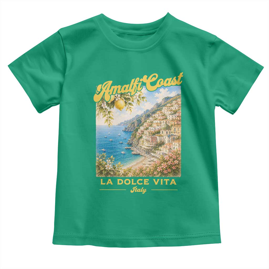 Amalfi Coast La Dolce Vita Italy Toddler T Shirt Vintage Summer Amalfi Coast TS10 Irish Green Print Your Wear