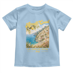 Amalfi Coast La Dolce Vita Italy Toddler T Shirt Vintage Summer Amalfi Coast TS10 Light Blue Print Your Wear