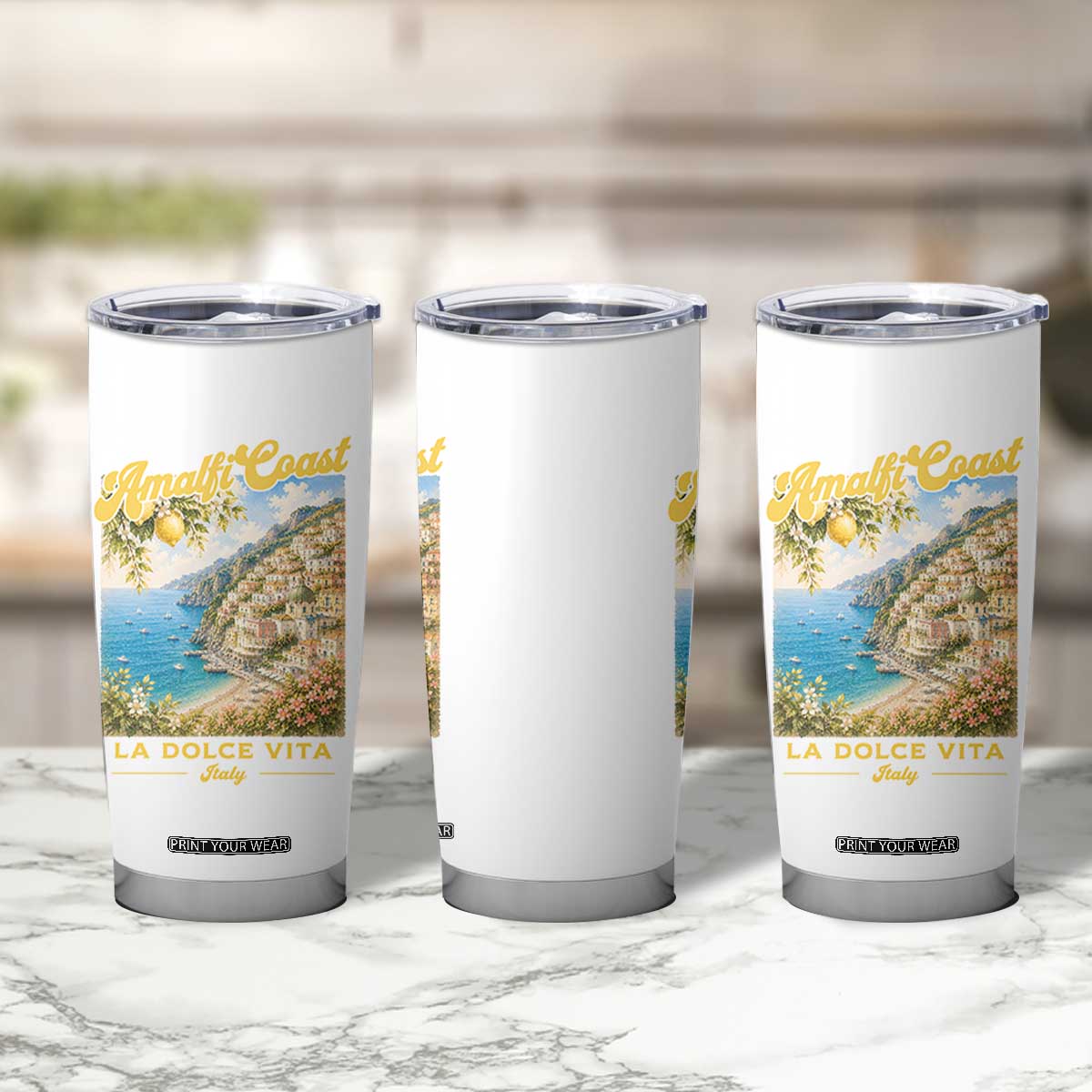 Amalfi Coast La Dolce Vita Italy Tumbler Cup Vintage Summer Amalfi Coast TS10 Print Your Wear