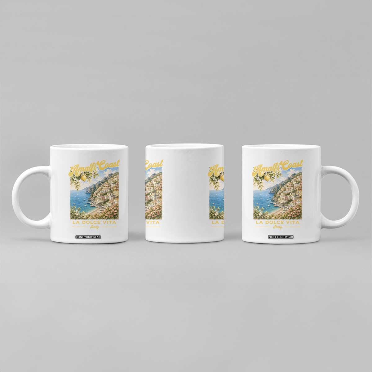 Amalfi Coast La Dolce Vita Italy Coffee Mug Vintage Summer Amalfi Coast TS10 Print Your Wear