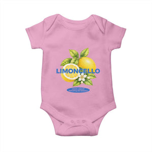 Vintage Limoncello Lemon Liqueur Baby Onesie Citrus Fruit Botanical Italian Summer Graphic TS10 Light Pink Print Your Wear