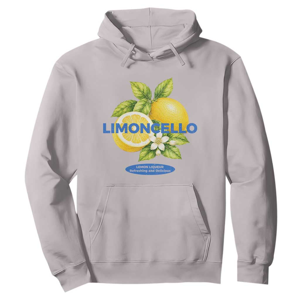Vintage Limoncello Lemon Liqueur Hoodie Citrus Fruit Botanical Italian Summer Graphic TS10 Ice Gray Print Your Wear