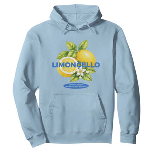 Vintage Limoncello Lemon Liqueur Hoodie Citrus Fruit Botanical Italian Summer Graphic TS10 Light Blue Print Your Wear