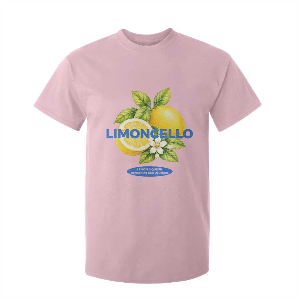 Vintage Limoncello Lemon Liqueur T Shirt For Kid Citrus Fruit Botanical Italian Summer Graphic TS10 Light Pink Print Your Wear